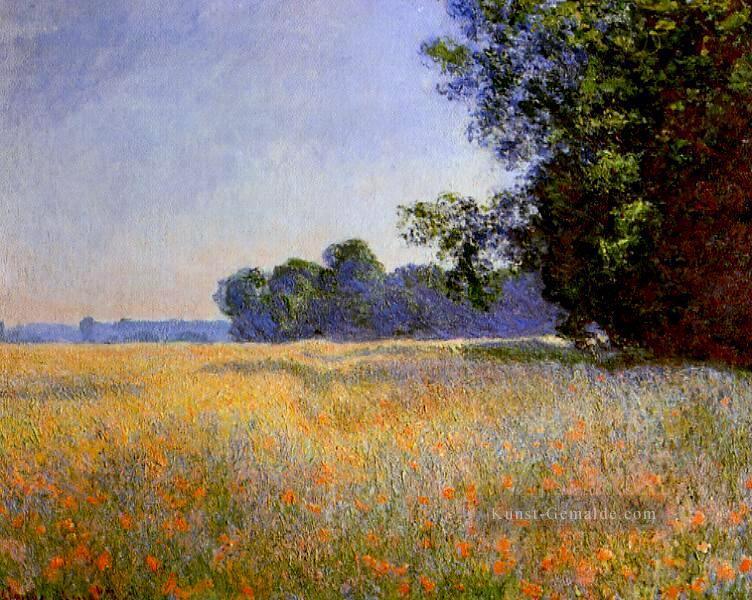 Oat und Mohnfeld Claude Monet Blumen impressionistische Ölgemälde
